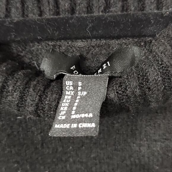 Forever 21 black boat neck side split sweater Small - Picture 2 of 5